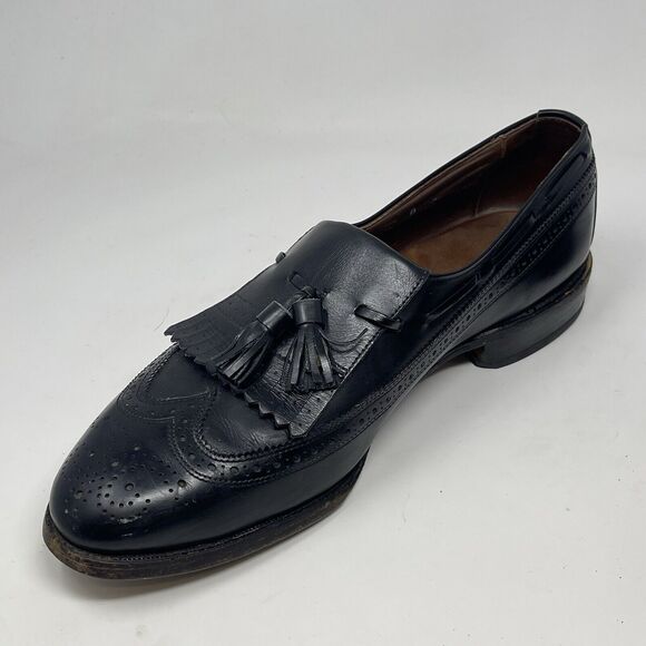 Allen Edmonds Arlington Mens 10.5 D Black Leather Wingtip Tassel Kiltie Shoes main image 10